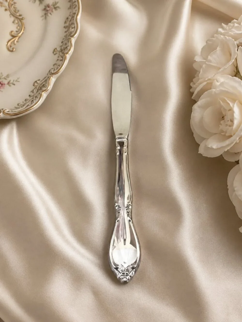 NEW 8 Oneida Community CHATELAINE Betty Crocker Dinner Knives Stainless Flatware